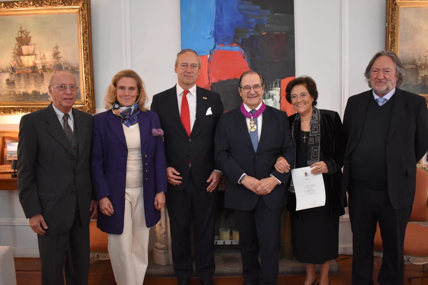 Dr. Jorge Rojas Zegers, fue condecorado por el Reino de Bélgica con el grado de Comendador de la Orden de Leopoldo